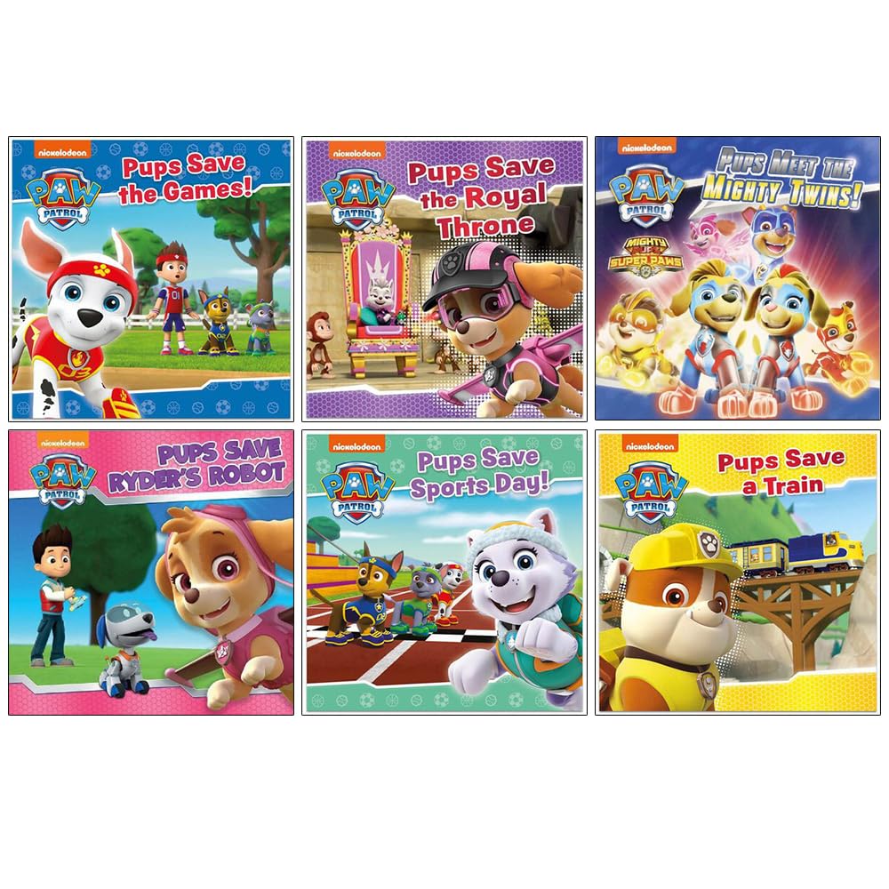 Nickelodeon Paw Patrol 6 Books Collection Set Pups Meet The Mighty Twi The Book Crib