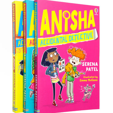 Photo of Anisha Accidental Detective 3 Books Collection by Serena Patel on a White Background