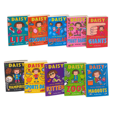Daisy and the Trouble Collection Pack by Kes Gray – 10 Books for Kids – Fun Adventure, Fiction, Trouble & Educational Stories for Youth