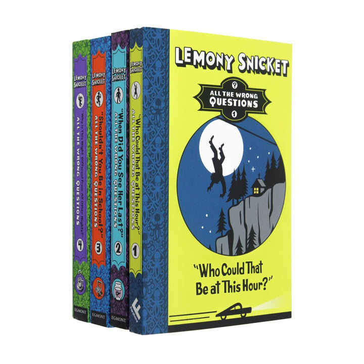 Photo of All The Wrong Questions Four Book Set by Lemony Snicket on a White Background