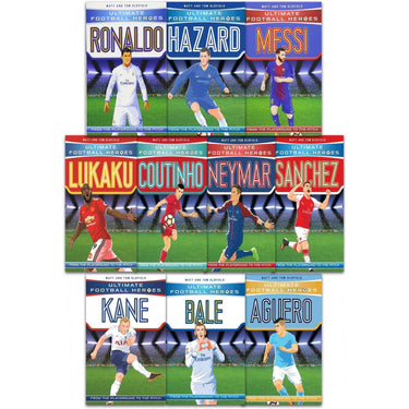 Ultimate Football Heroes 10 Books Set Collection Pack Messi, Neymar, Ronaldo