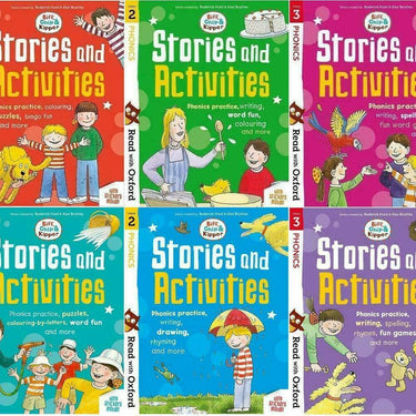 Biff Chip Kipper Phonics Stories & Activities Pack 6 Books Collection Stage 1to3