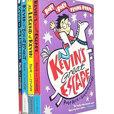 Max and Kevin A Roly-Poly Flying Pony Adventure 4 Books Collection Set By Philip Reeve(The Legend of Kevin, Kevin and the Biscuit Bandit,Kevin vs the Unicorns & Kevin's Great Escape)