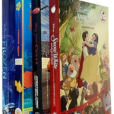 Disney Cinestory Comic Collection 4 Books Set (Snow White and the Seven Dwarfs, Cars 3, Finding Nemo, Frozen)