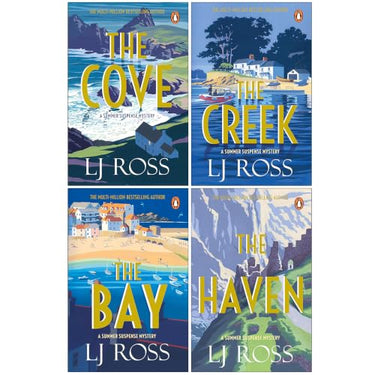 The Summer Suspense Mysteries Collection 4 Books Set By LJ Ross (The Cove, The Creek, The Bay and The Haven) | Paperback