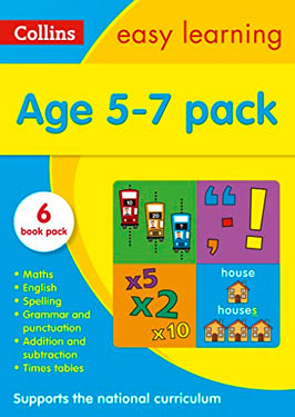 Collins Easy Learning Starter Set (Ages 5–7) – KS1 Educational Books | Fun Home Learning, Literacy, Phonics, Numbers, Writing, Math, Workbooks