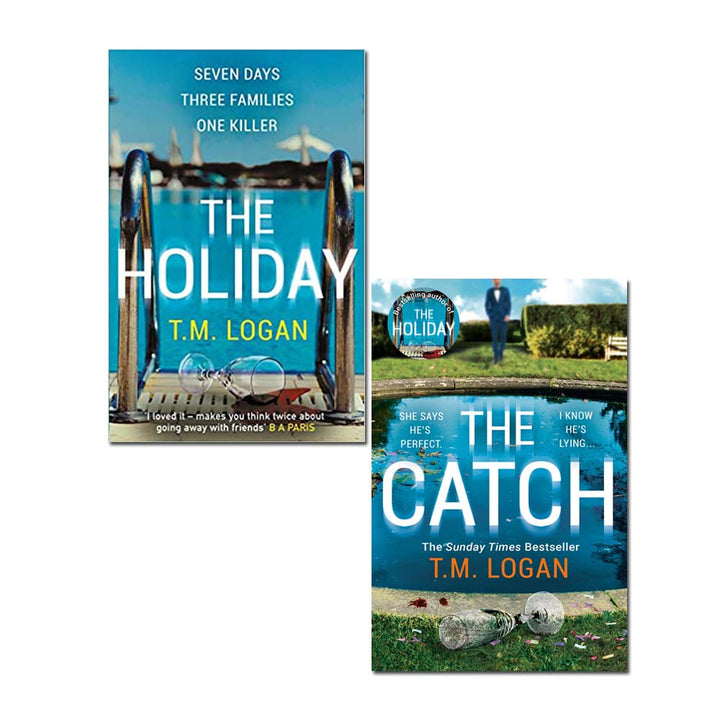 The Catch & The Holiday By T.M. Logan 2 Books Collection Set