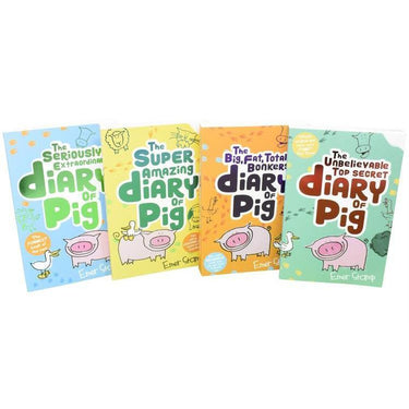 Emer Stamp 4-Book Collection – The Seriously Extraordinary Diary of Pig | Fun & Humorous Children's Fiction, Adventure & Animal Stories for Kids