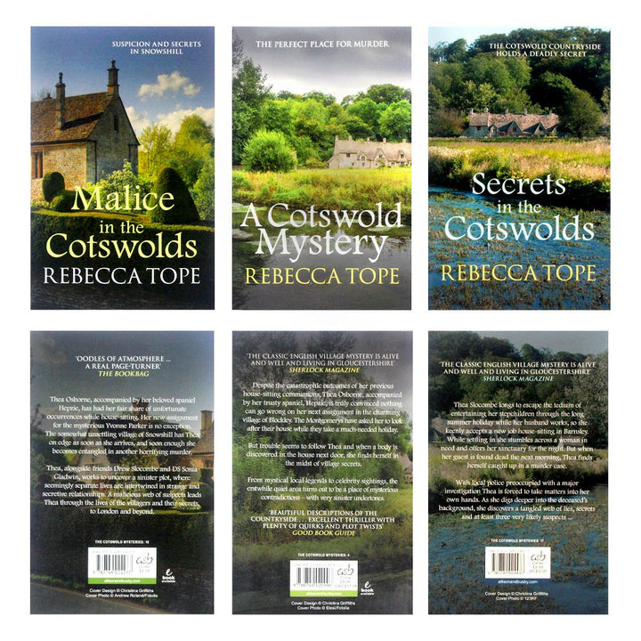 A Cotsworld Mystery Rebecca Tope 3 Books Set (A Cotsworld Mystery, Malice In the Cotswold, Secrets In the Cotswold)