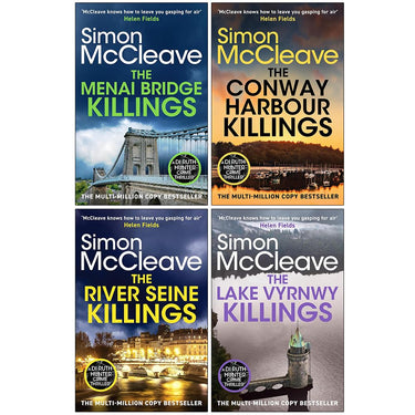 DI Ruth Hunter Series 8-11 Collection 4 Books Set By Simon McCleave (The Menai Bridge Killings, The Conway Harbour Killings, The River Seine Killings and The Lake Vyrnwy Killings) | Paperback