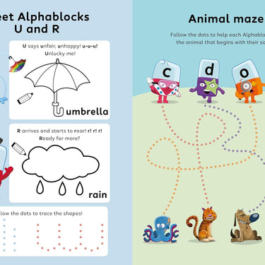 Numberblocks and Alphablocks Level 1 Collection 6 Workbooks Set With Stickers (Numberblocks Numbers and Counting, Adding and Subtracting, Puzzles and ... More) (Numberblocks and Alphablocks Workbooks)