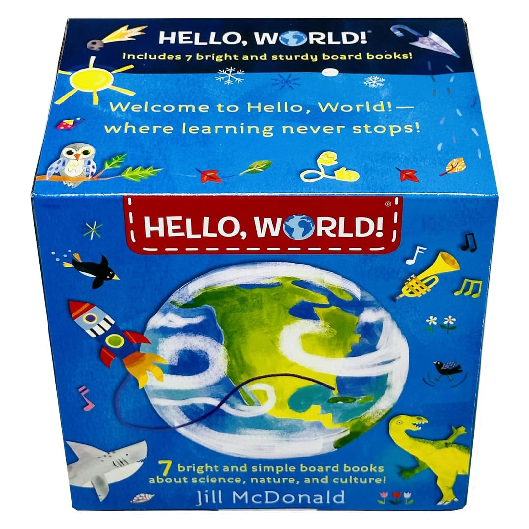 Hello, World! 7 Books Collection Box Set By Jill Mcdonald (Solar System, Weather, Birds, My Body, Dinosaurs, Music & Ocean Life)