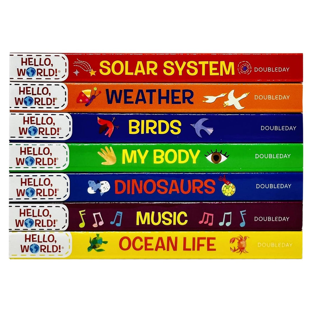 Hello, World! 7 Books Collection Box Set By Jill Mcdonald (Solar System, Weather, Birds, My Body, Dinosaurs, Music & Ocean Life)