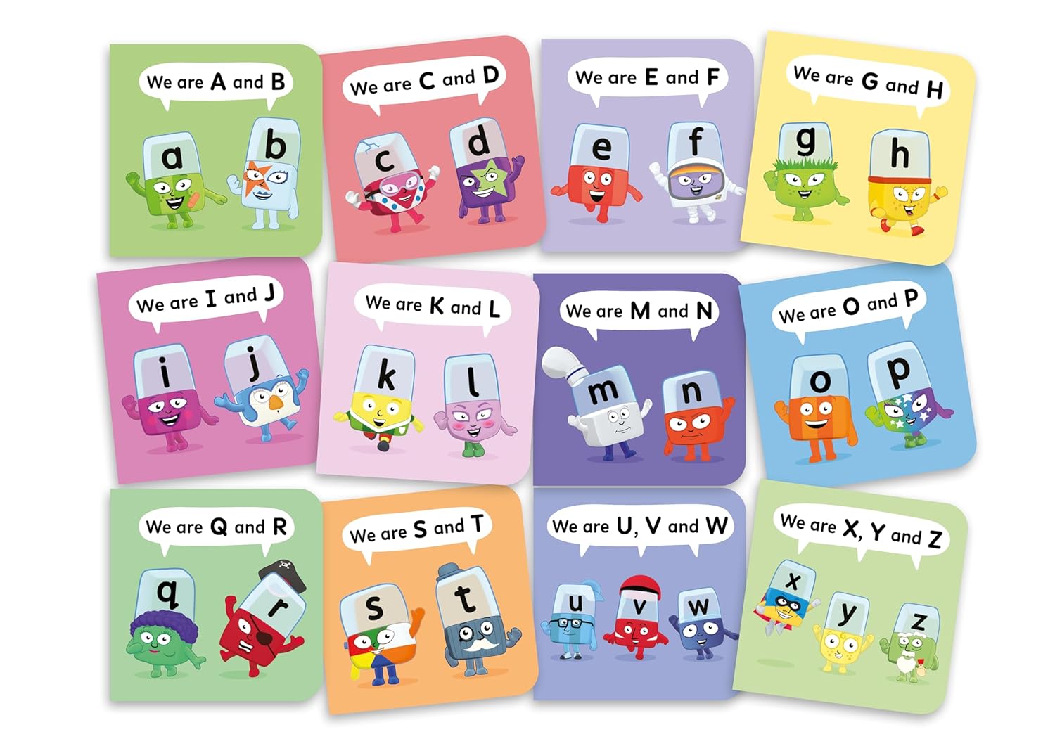 Alphablocks R 12 A Case of Alphablocks - 12 Title Board Book Collection Carry Case, Ide ...