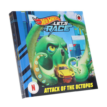 Hot Wheels Let’s Race Collection 6 Picture Storybooks Collection Set (Scavenger Stunt Hunt, Attack Of The Octopus, Fast Food Fast Cars!, Ultimate Racers, Pedal To The Meddle, Night Fright) | Paperback