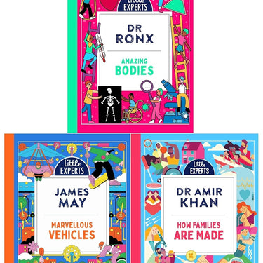 Little Experts Series Collection 3 Hardback Books on Marvellous Vehicles, Amazing Bodies, and How Families are Made for Young Readers!