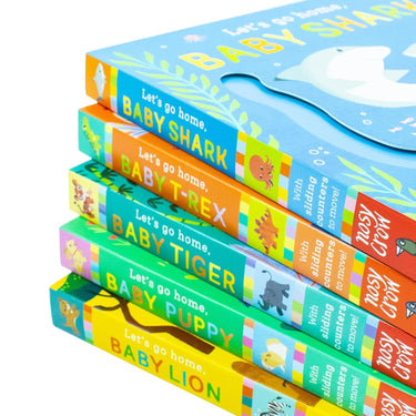 Let’s Go Home Series 5 Books Collection Set by David Bedford – Adorable Animal Adventures for Little Readers | Baby Shark, Baby T-Rex, Baby Tiger, Baby Puppy and Baby Lion
