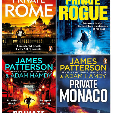 James Patterson Private Series 4 Books Collection Set (Books 16-19) (Private Rogue, Private Beijing, Private Rome, Private Monaco)