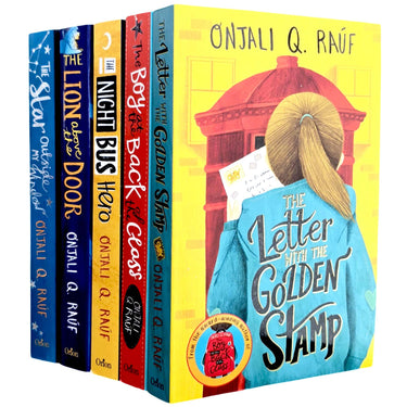 Onjali Q. Rauf Collection 5 Books Set (The Star Outside my Window, The Boy At the Back of the Class, The Night Bus Hero, The Lion Above the Door and The Letter with the Golden Stamp)