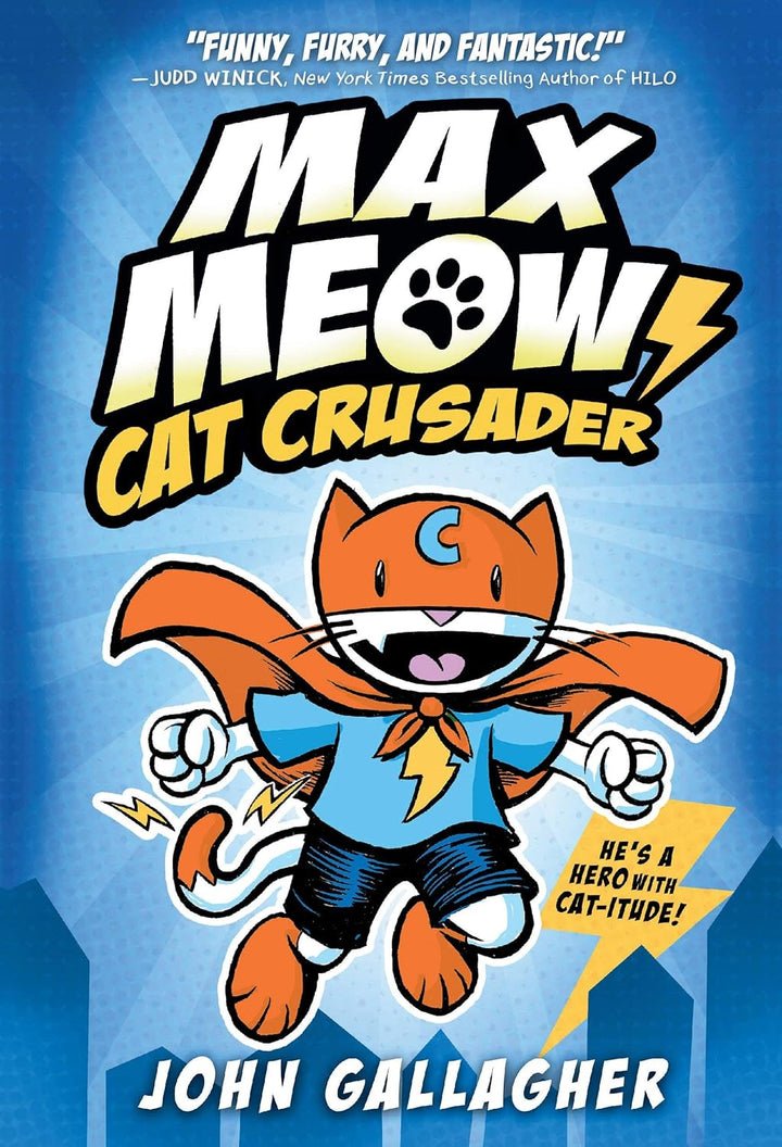 Max Meow 4 Books A Graphic Novel Collection Set By John Gallagher(Max Meow Cat Crusader, Donuts and Danger, Pugs from Planet X, Taco Time Machine)