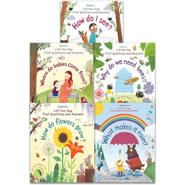 Usborne Lift the flap, First Questions and Answers 5 books box set collection