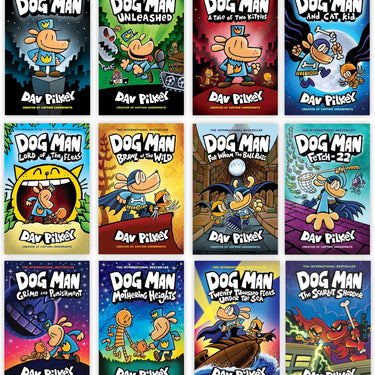 Dogman Series 1-12 Complete Books Set by Dav Pilkey