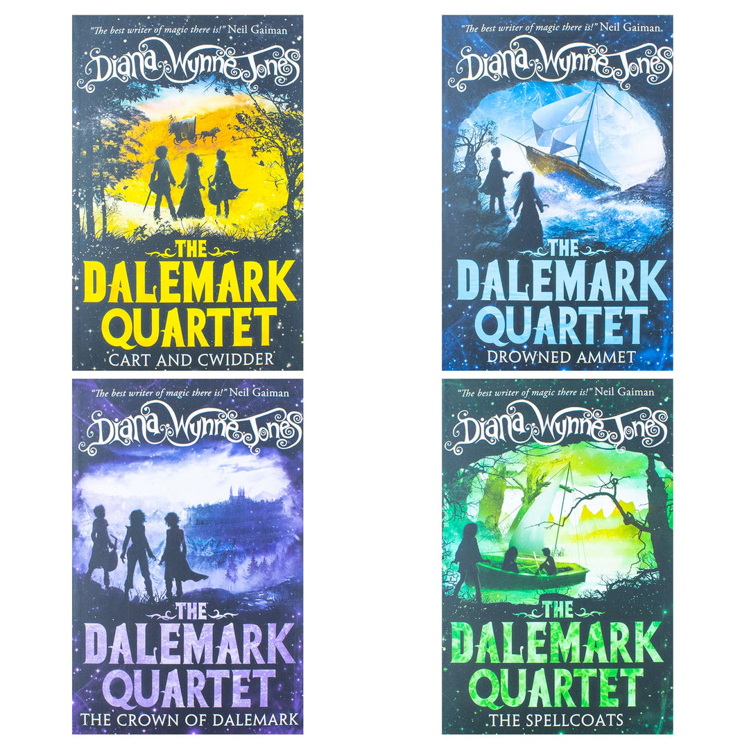 Diana Wynne Jones Dalemark Quartet Series 4 Books Collection Set (Cart and Cwidder, Drowned Ammet, The Spellcoats, The Crown of Dalemark)