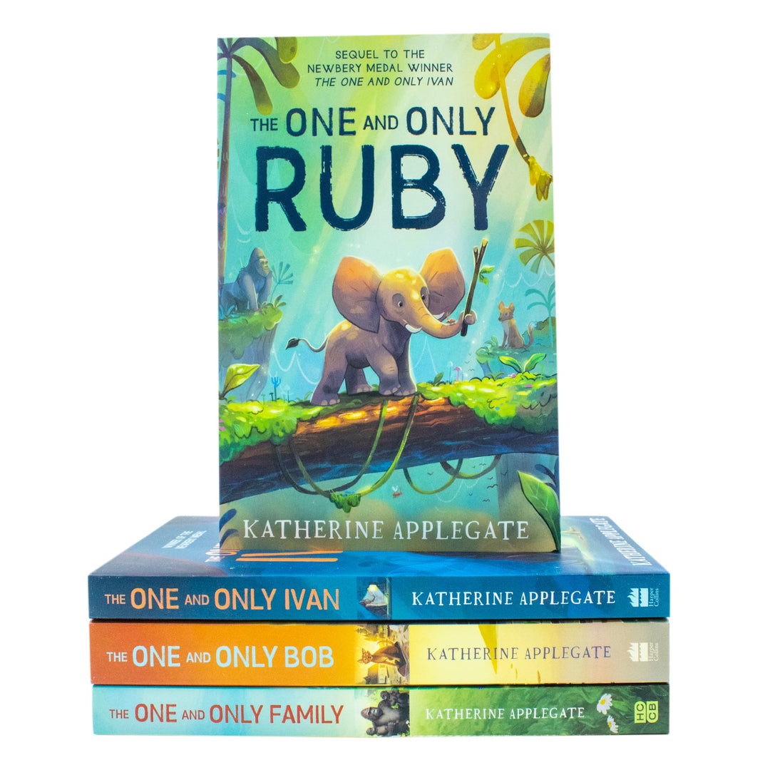 Katherine Applegate Collection 4 Books Set (One and Only Ivan, The One and Only Bob, Only Ruby, Only Family)