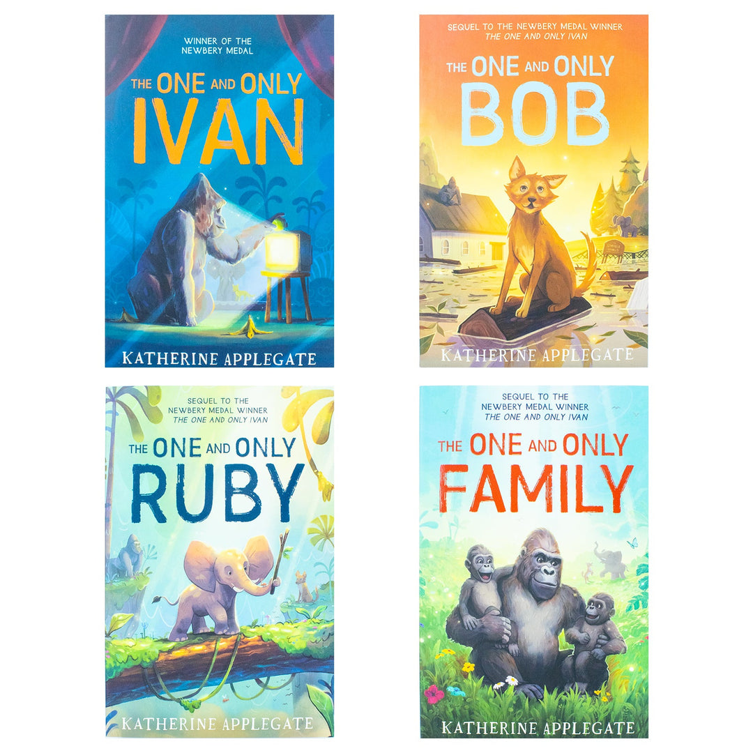 Katherine Applegate Collection 4 Books Set (One and Only Ivan, The One and Only Bob, Only Ruby, Only Family)