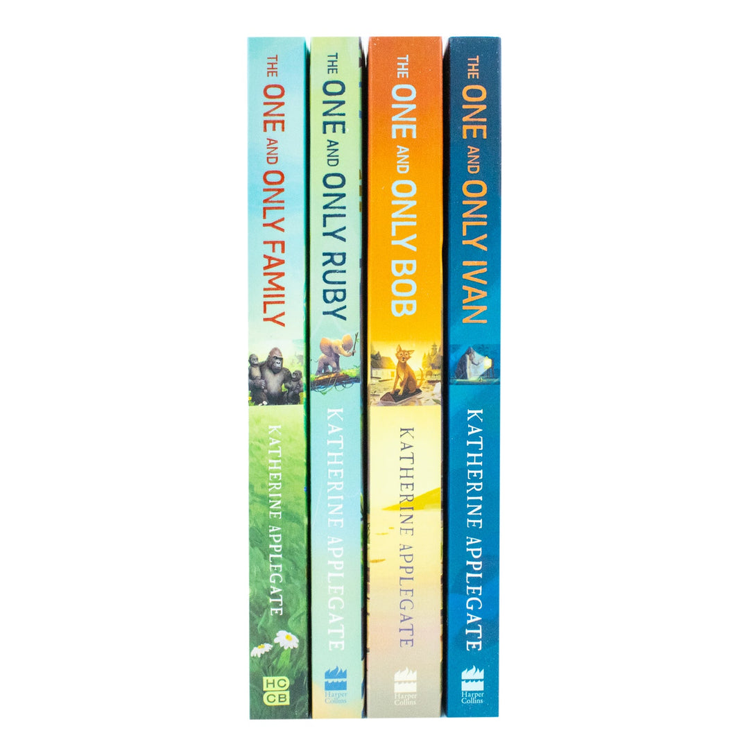 Katherine Applegate Collection 4 Books Set (One and Only Ivan, The One and Only Bob, Only Ruby, Only Family)