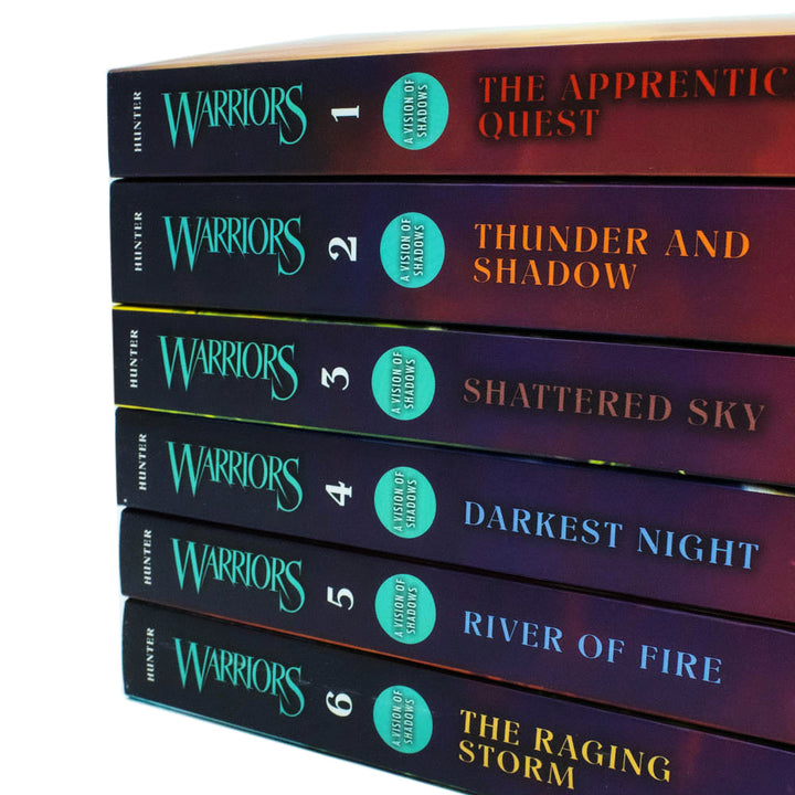 Warriors Cat A Vision of Shadows Series Books 1 - 6 Series 6 Collection Set By Erin Hunter