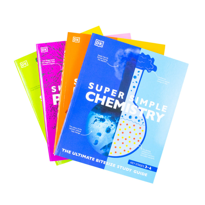 DK Super Simple Study Guide 4 Books Collection Set (Super Simple Maths, Chemistry, Physics & Biology)