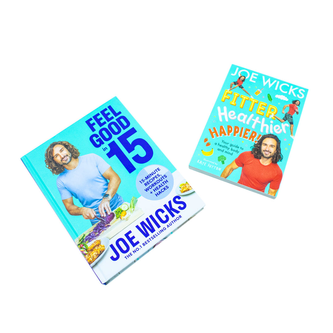 Joe Wicks Collection 2 Books Set (Fitter Healthier Happier and Feel Good in 15)