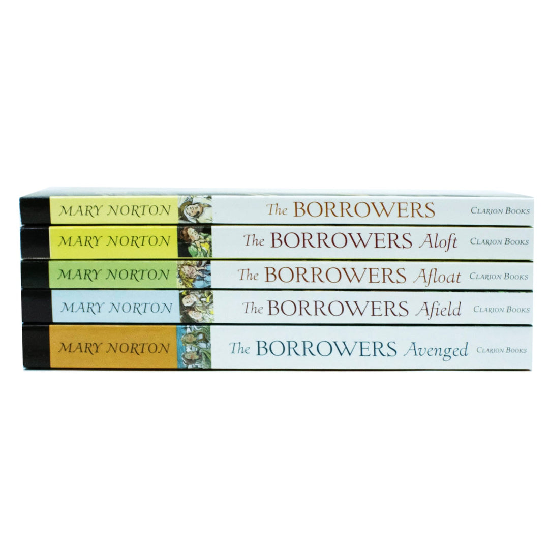 Mary Norton The Borrowers Collection 5 Books Set (The Borrowers, Afield, Afloat, Aloft, Avenged)