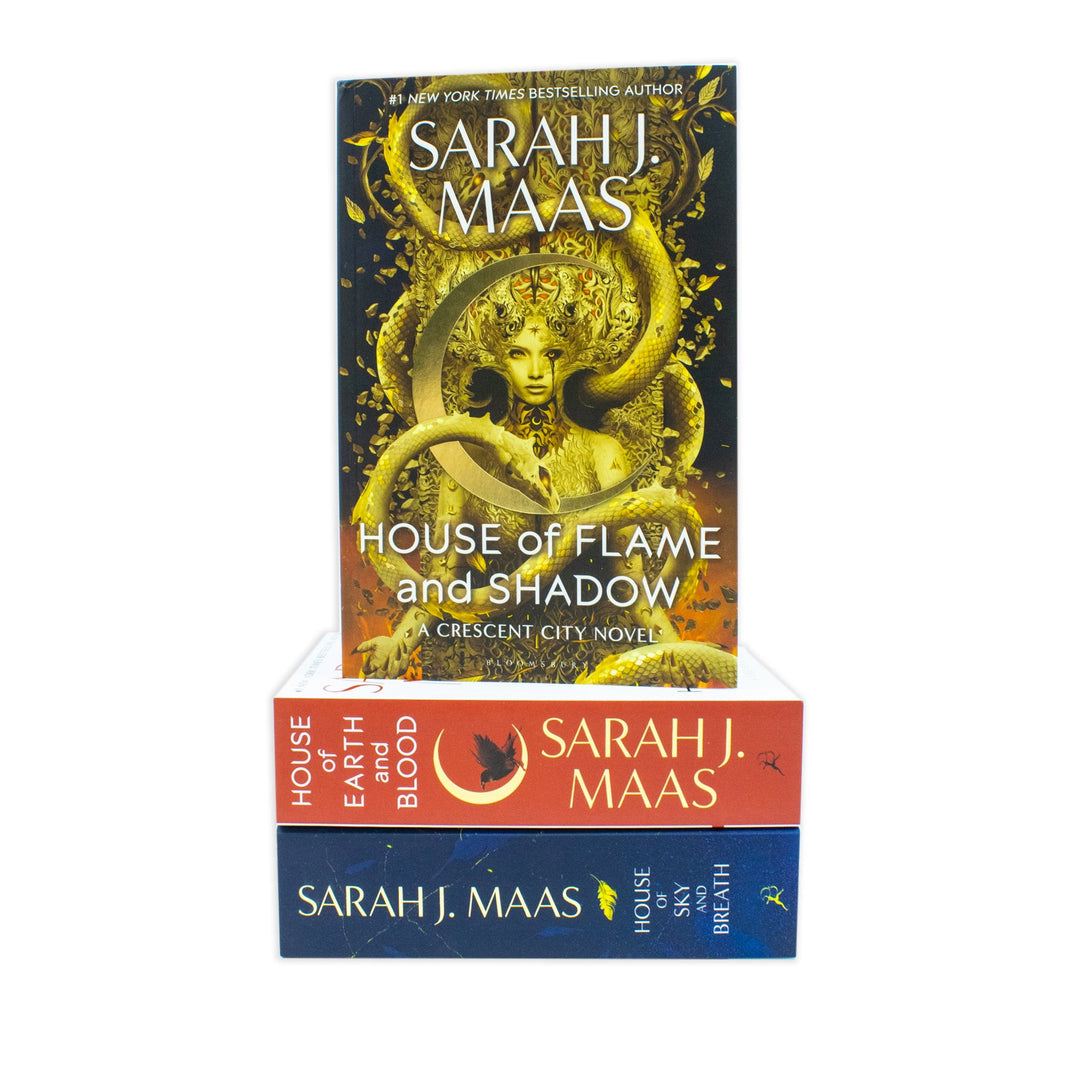 Crescent City Series by Sarah J. Maas 3 Books Collection Set [House of Sky and Breath, House of Earth and Blood, House of Flame and Shadow]