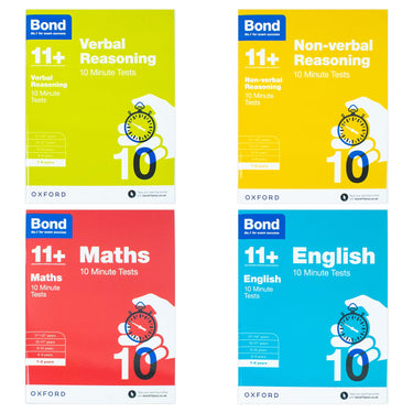 Bond 11+ Maths, English & More 10-Minute Test  Book – Ages 7-8| Practice Worksheets & Exercises to Enhance Learning & Prepare for Assessments