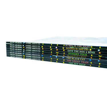 Funny Bones Collection by Allan Ahlberg – 8 Book Set | Spooky & Funny Children's Stories, Skeleton Adventures, Ghost Train, Humor & Classic Reading