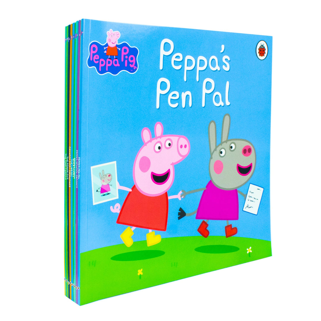 Peppa Pig Collection 10 Books Set in a Purple Gift Bag With Audio CD - Perfect for Ages 0-5 - Enjoy the Adventures of Peppa in Paperback Format