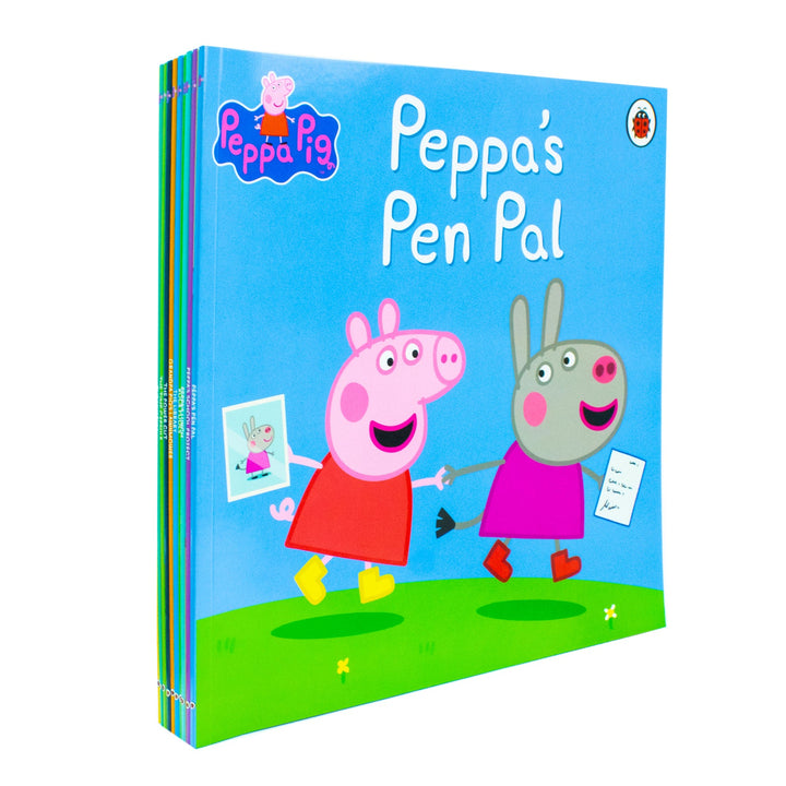 Peppa Pig Collection 10 Books Set in a Purple Gift Bag With Audio CD - Perfect for Ages 0-5 - Enjoy the Adventures of Peppa in Paperback Format