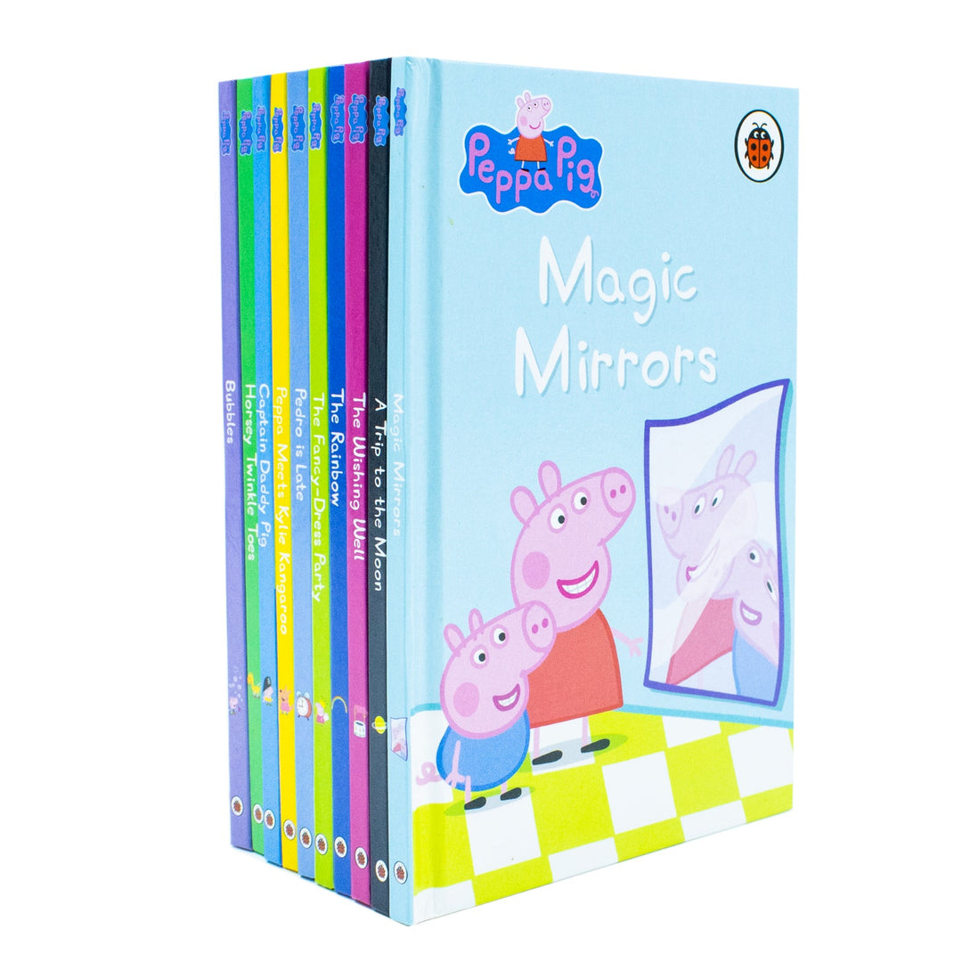 Peppa Pig Peppas Magical Box of Books 10 Stories Collection Set (Bubbles, Horsey Twinkle Toes, Captain Daddy Pig, Peppa Meets Kylie Kangaroo, Pedro Is Late & More)