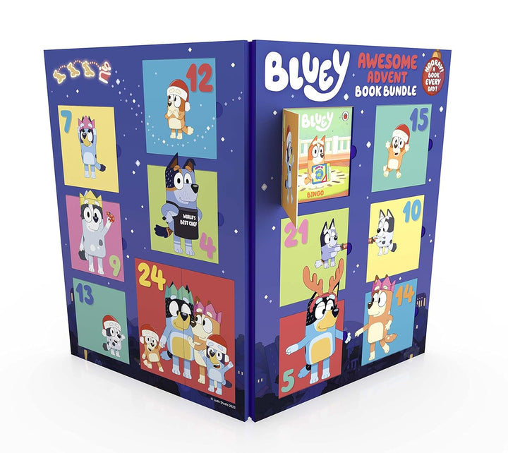 Bluey advent calendar box set with 24 mini books for kids ages 4+