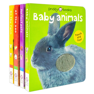 Bright Baby Touch and Feel Boxed Set: On the Farm, Baby Animals, at the Zoo and Perfect Pets (Bright Baby Touch and Feel) by Roger Priddy