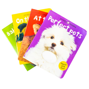 Bright Baby Touch and Feel Boxed Set: On the Farm, Baby Animals, at the Zoo and Perfect Pets (Bright Baby Touch and Feel) by Roger Priddy