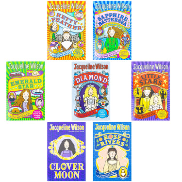 Jacqueline Wilson 7 Book Collection Set Hetty Feather Series (Heaty Feather, Sapphire Battersea, Emerald Star, Diamond, Little Star, Clover Moon, Rose Rivers) | Paperback