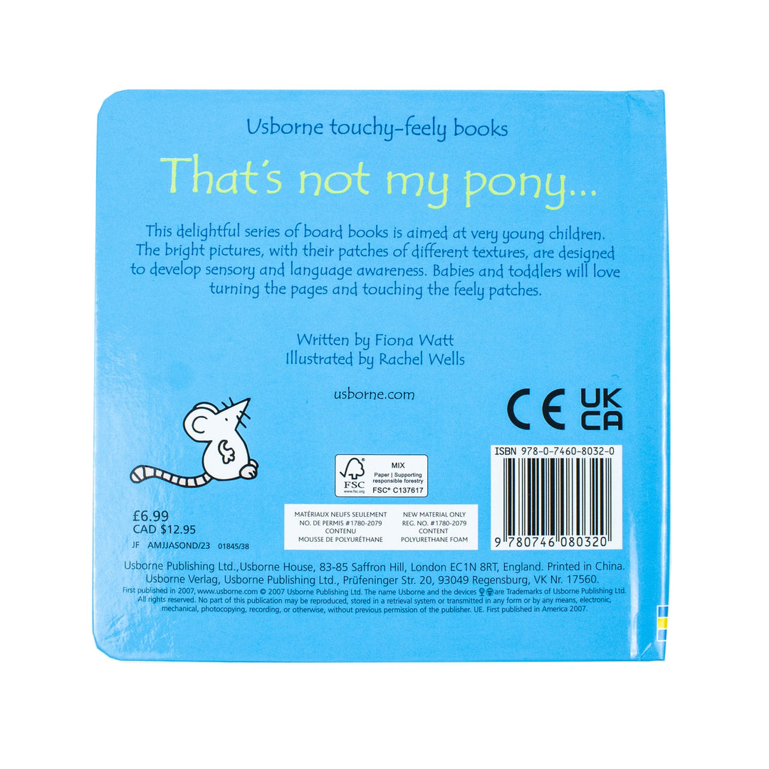 Thats Not My Pony (Touchy-Feely Board Books)