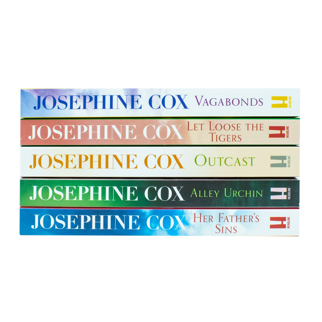 Josephine Cox Queenie and Emma Grady Sagas 5 Books Collection Set ( Vagabonds, Let Loose the Tigers, Outcast, Alley Urchin, Her Fathers Sins )