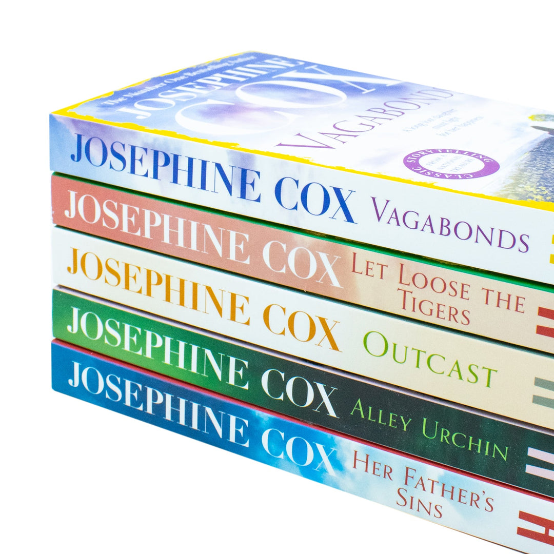 Josephine Cox Queenie and Emma Grady Sagas 5 Books Collection Set ( Vagabonds, Let Loose the Tigers, Outcast, Alley Urchin, Her Fathers Sins )