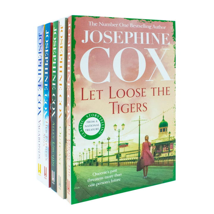 Josephine Cox Queenie and Emma Grady Sagas 5 Books Collection Set ( Vagabonds, Let Loose the Tigers, Outcast, Alley Urchin, Her Fathers Sins )