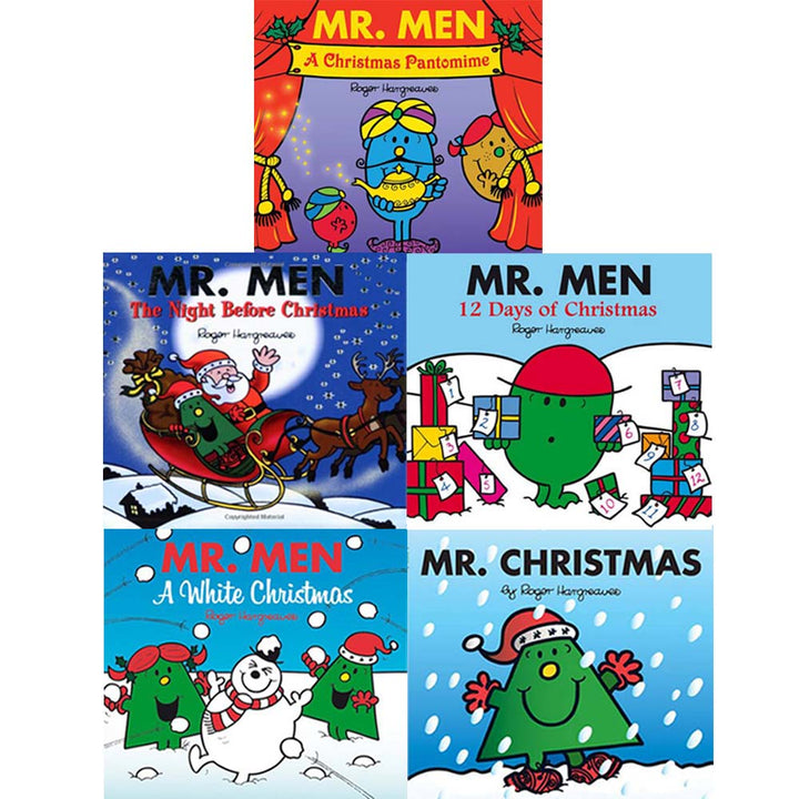 Mr Men Collection 5 Books Set Christmas Pack Mr Christmas, A white christmas