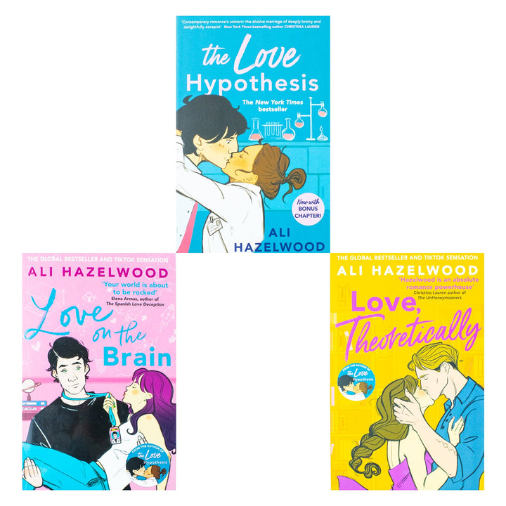 Ali Hazelwood Collection 3 Book Set  ( Love Theoretically, The Love Hypothesis, Love On The Brain )